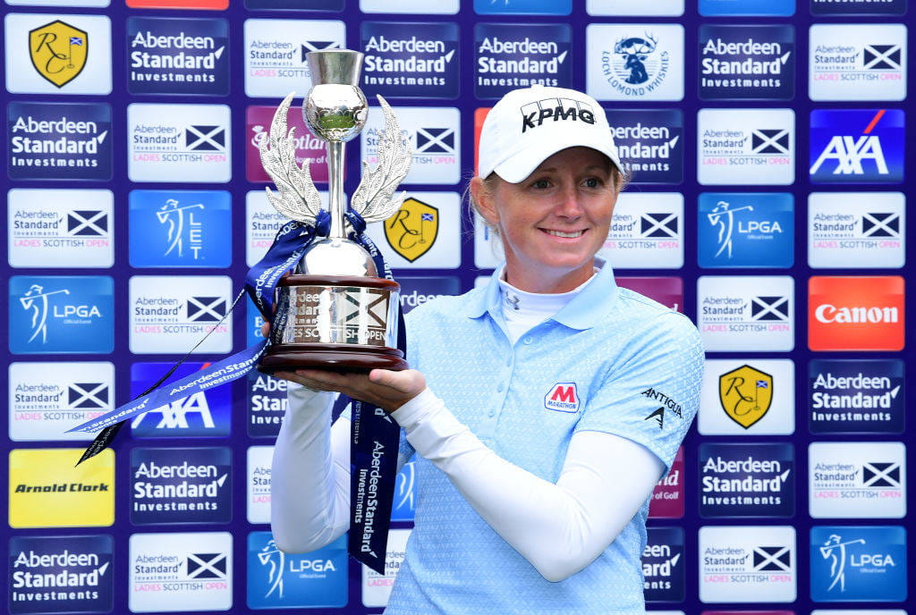 Stacy Lewis, the winner of the Aberdeen Standard Investments Ladies Scottish Open